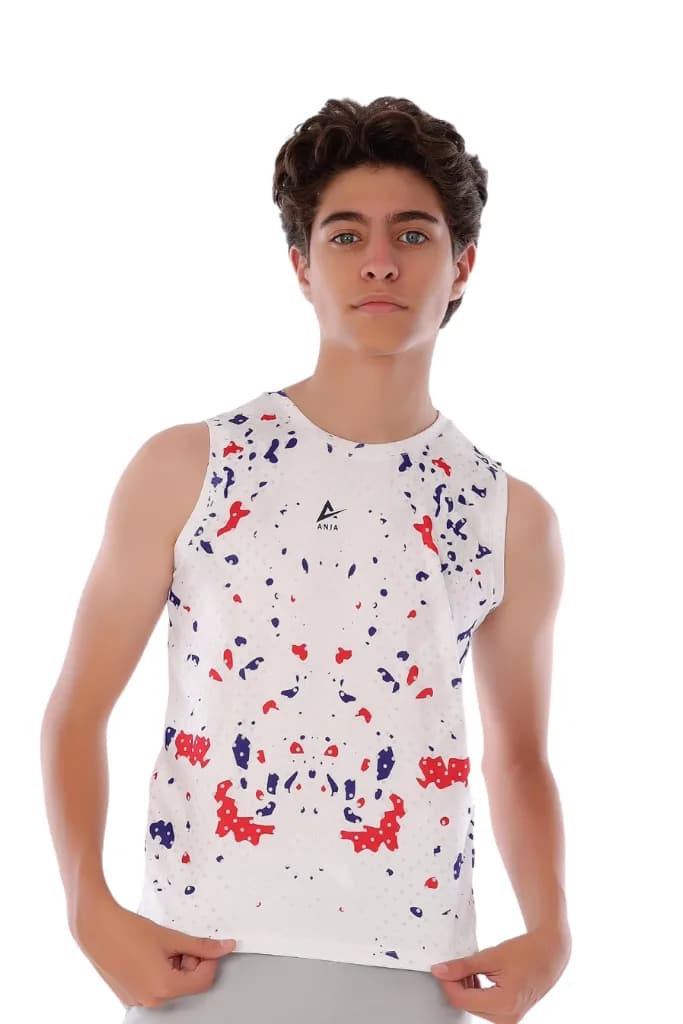 Boys Colorful Sleeveless Volleyball T-shirt Breathable, Comfortable Design