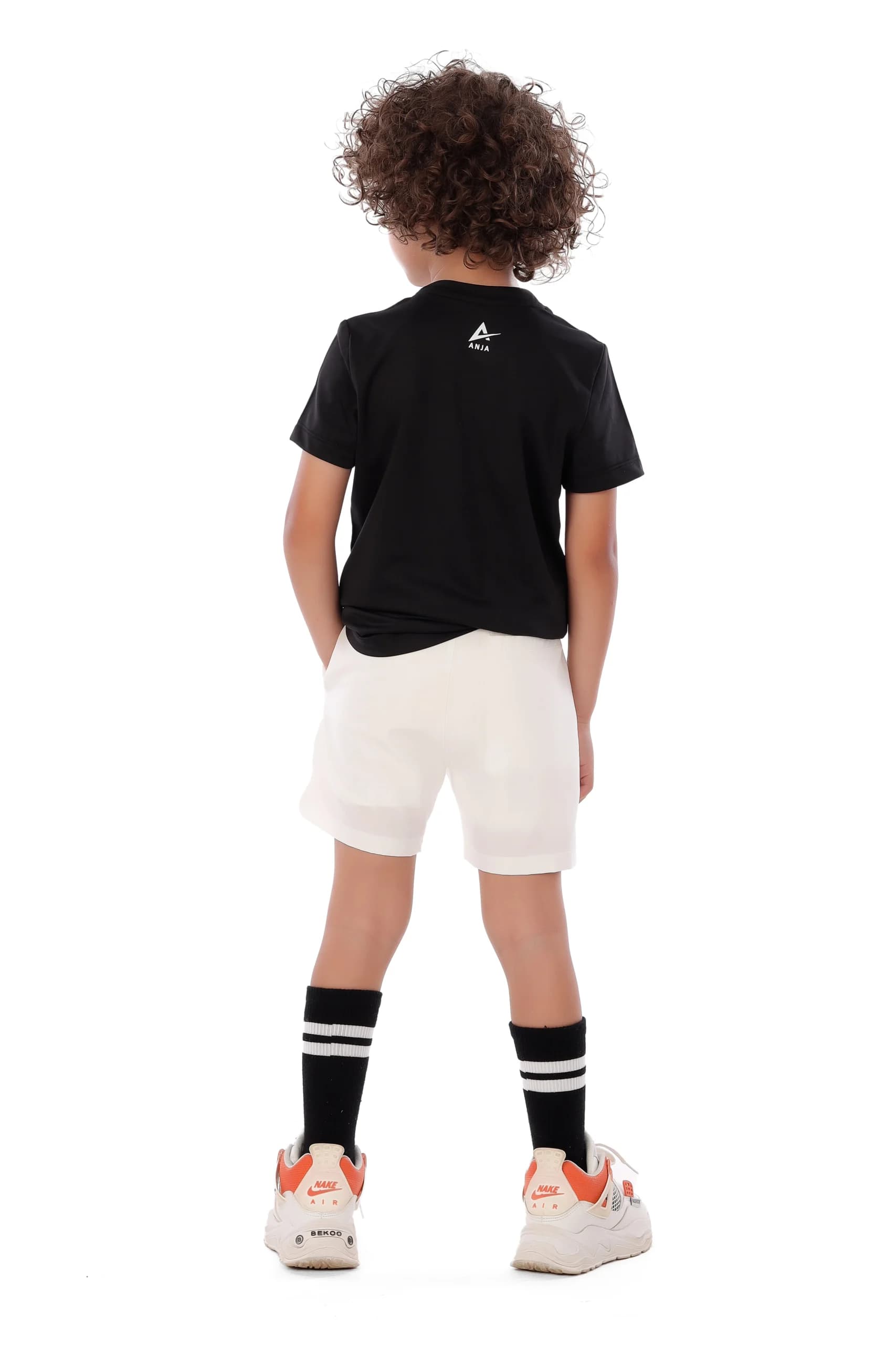 Boys Black Half Sleeve Tennis T-Shirt Breathable Fabric