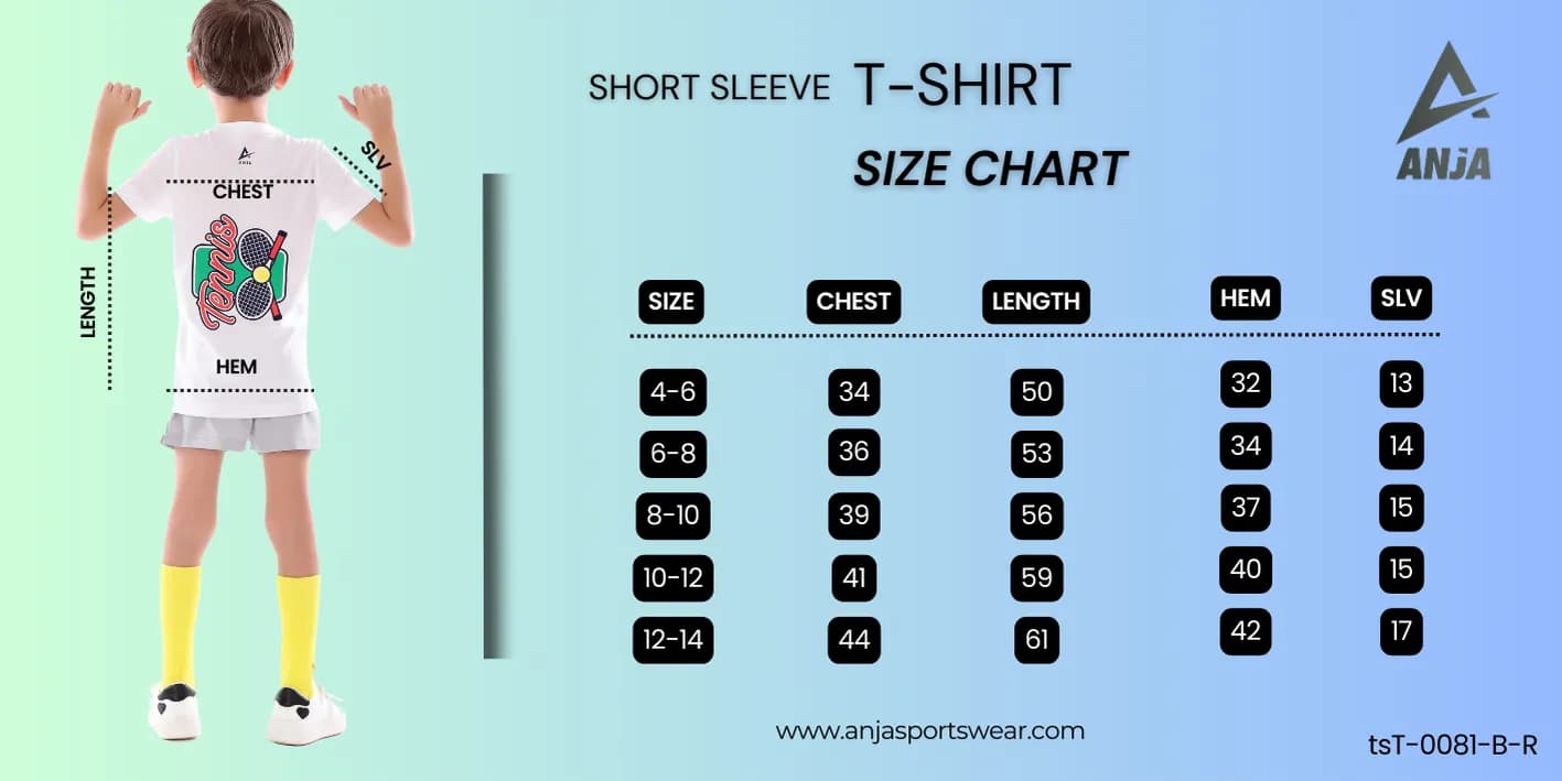 Boys White Half Sleeve Tennis T-Shirt Breathable Fabric