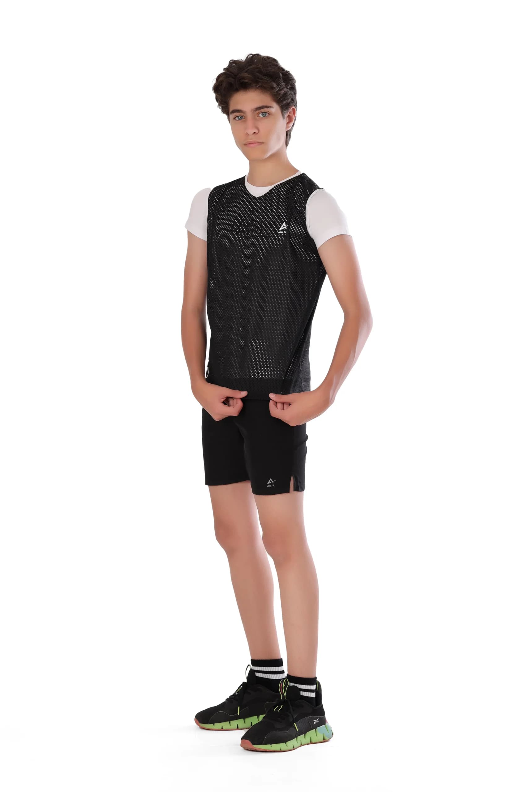 Boys Black Training Vest Versatile Sportswear