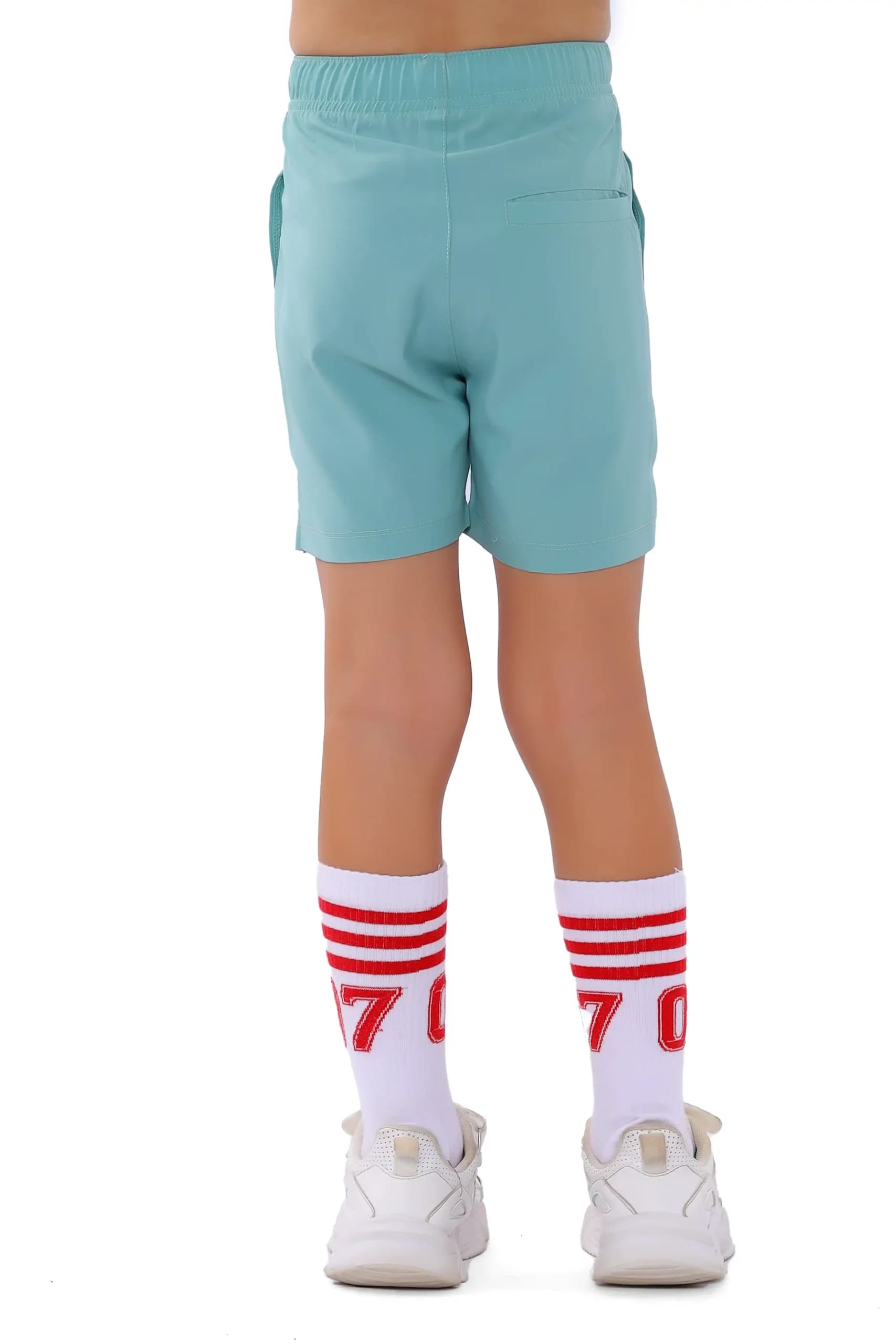 Boys Light Teal Basic Shorts Comfortable, Versatile Design