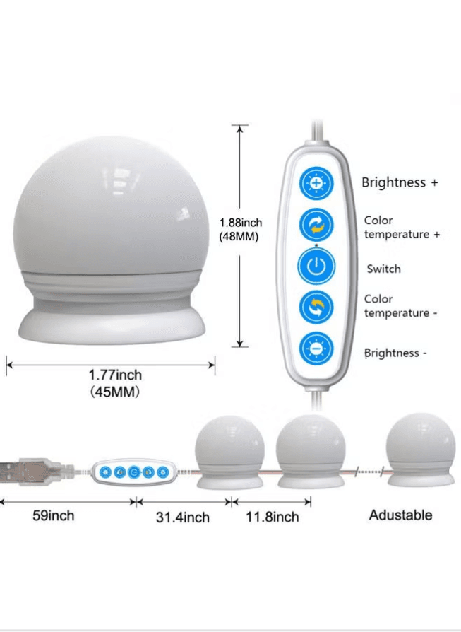 Cosmetic Mirror Bulbs White