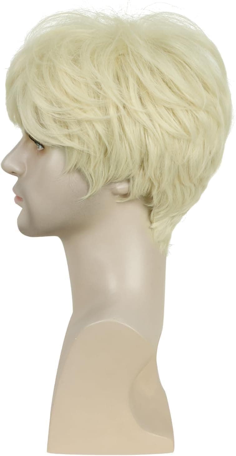 Heat resistant fiber wig in blonde color. Daily looks, solves tough hair problem