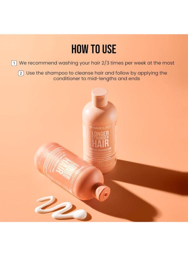 HAIRBURST Longer Stronger Hair For Dry, Damaged Hair Shampoo & Conditioner 2350m