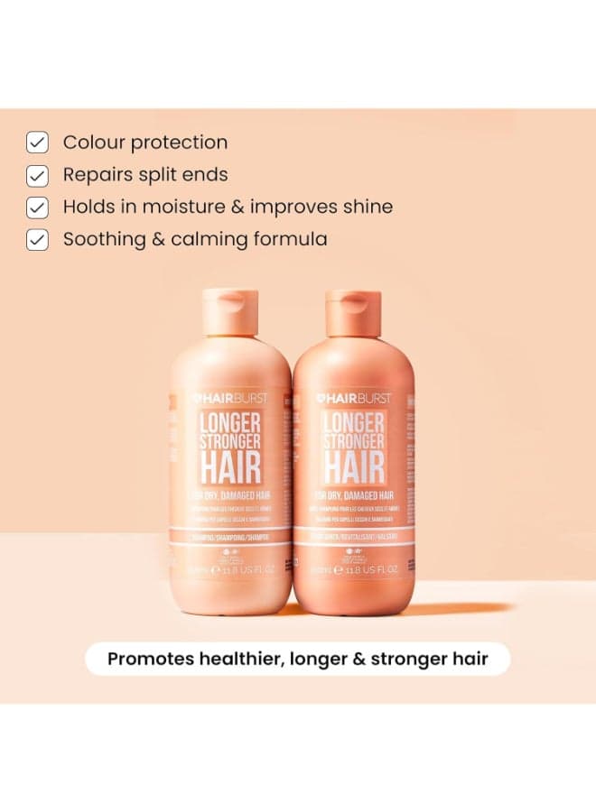 HAIRBURST Longer Stronger Hair For Dry, Damaged Hair Shampoo & Conditioner 2350m