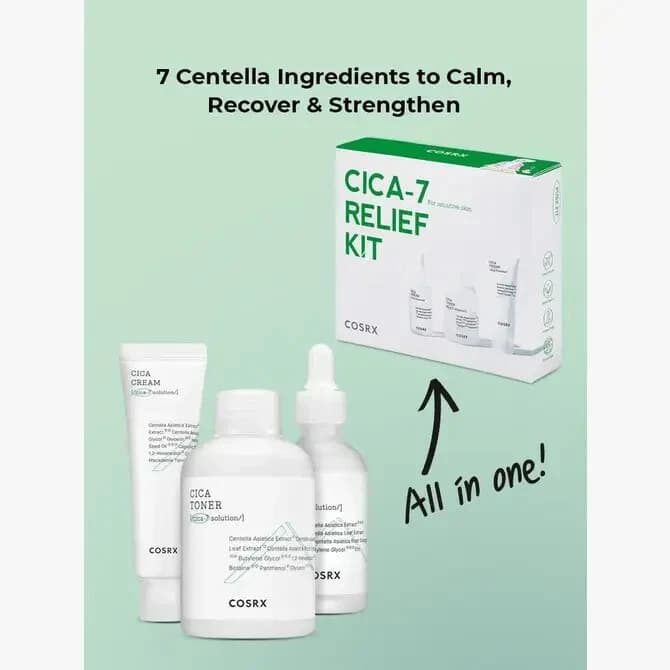 Cosrx Cica-7 Relief Kit For Sensitive Skin