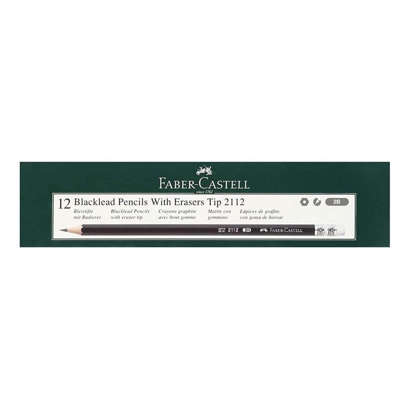 2B Pencil With Eraser Set X 2 Pack - 12 Pcs On Pack