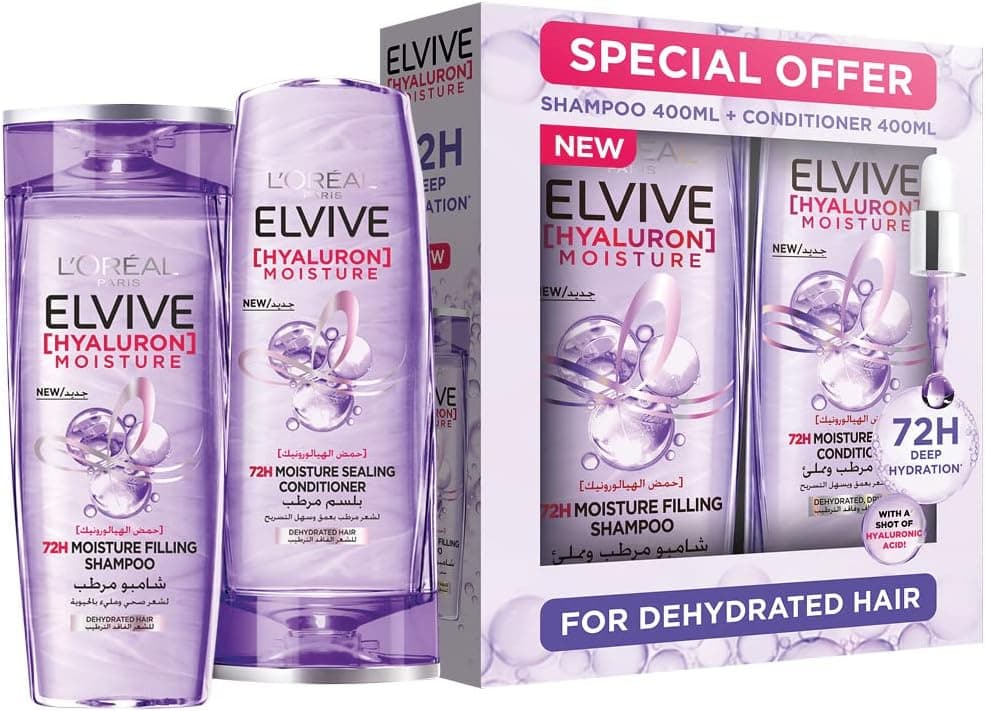 LOreal Paris Elvive Hyaluron Moisture Shampoo 400 Conditioner 360 ML