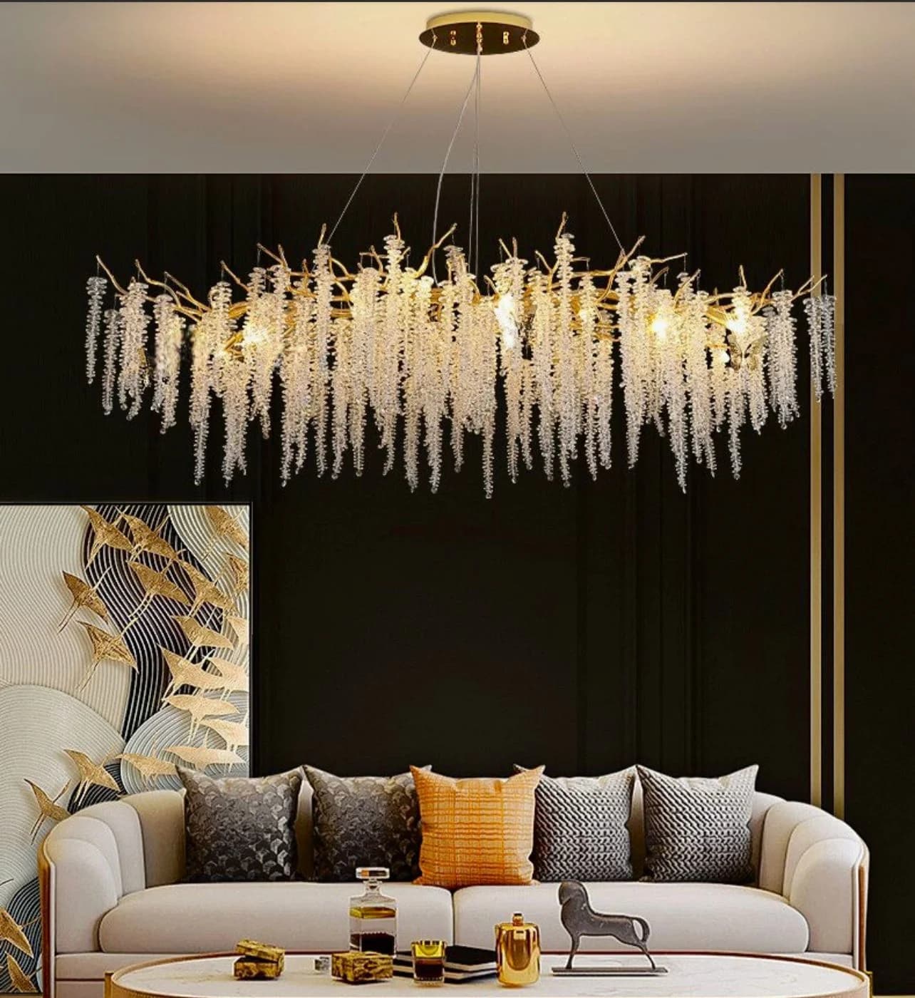 Oval crystal chandelier code 622