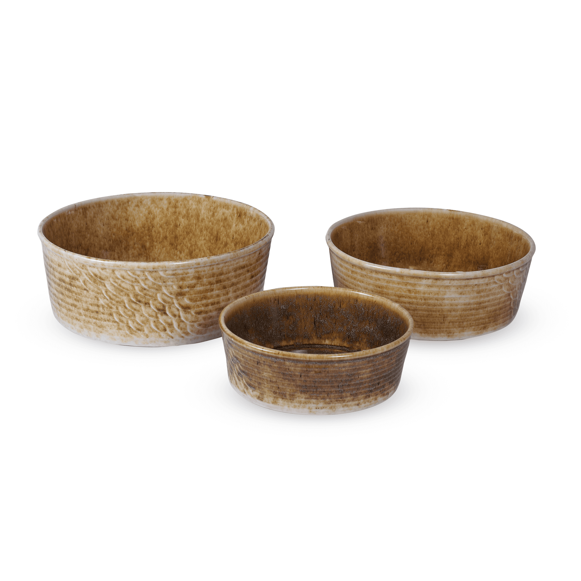 AAone Porcelain Ovenware 3 PCS Set Hand Made Colors