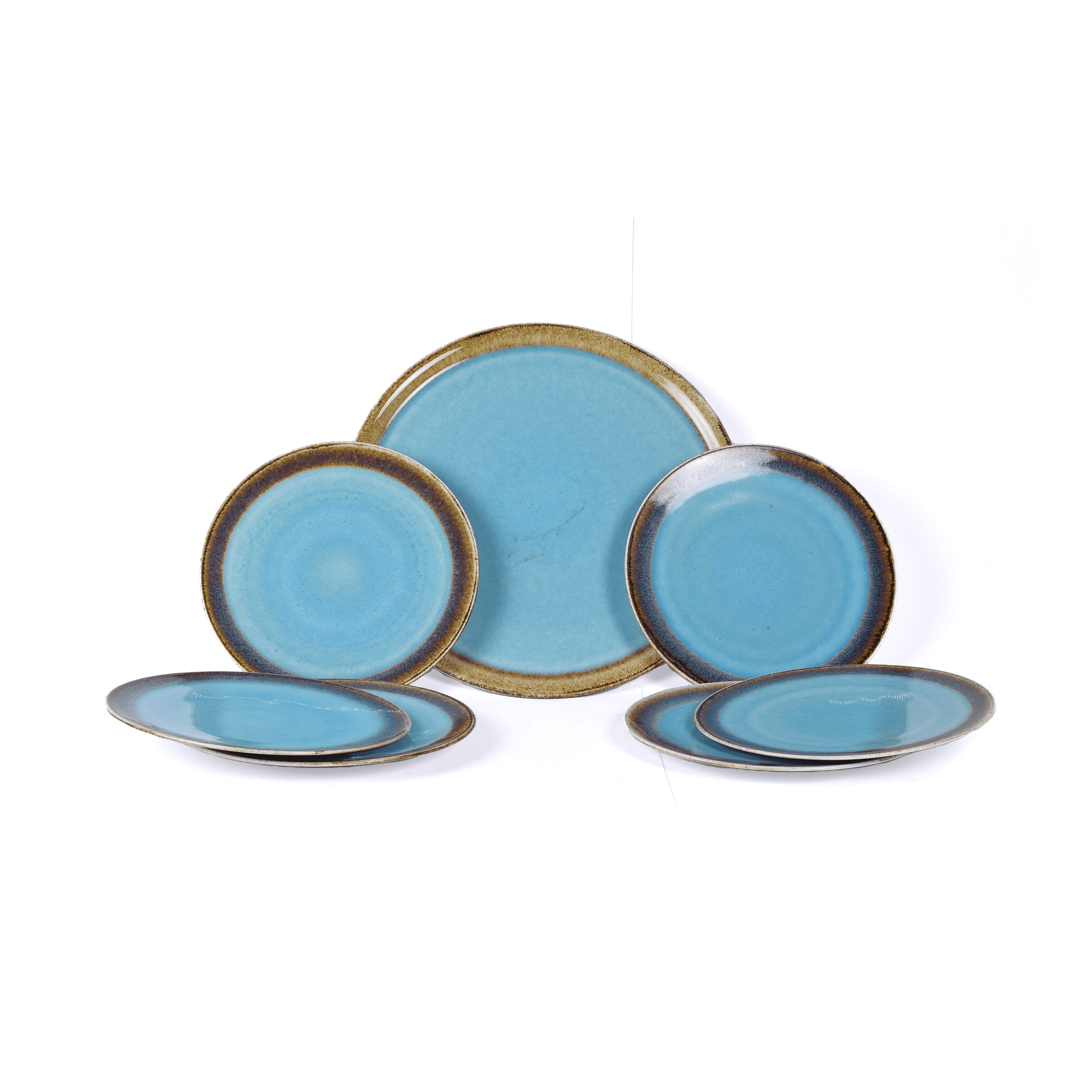 AAone Porcelain Cake Set 7 PCS Hand Made Colors
