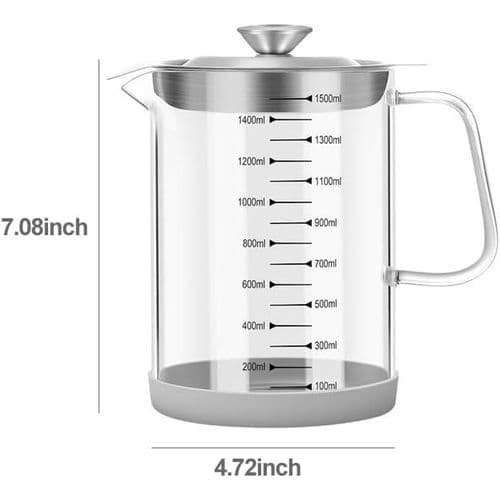 Oil Filter Jug The Oil Strainer Bowl Helps Separate Food From Fats