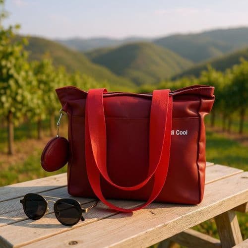 Practical Synthetic Leather Tote Bag with Small Pocket