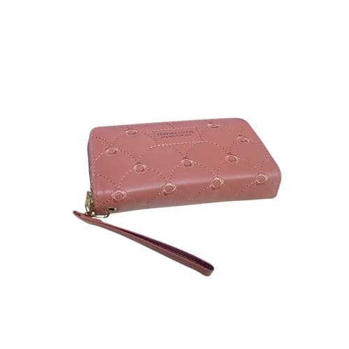 A stylish womens wallet with a practical design two internal zippers and two com