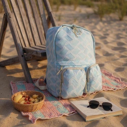 Geometric Pattern Canvas Backpack - Practical and Elegant