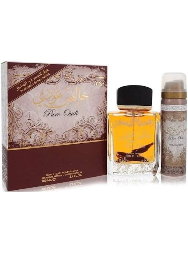Lattafa Pure Oud Perfume 100ml with Deodorant for Men
