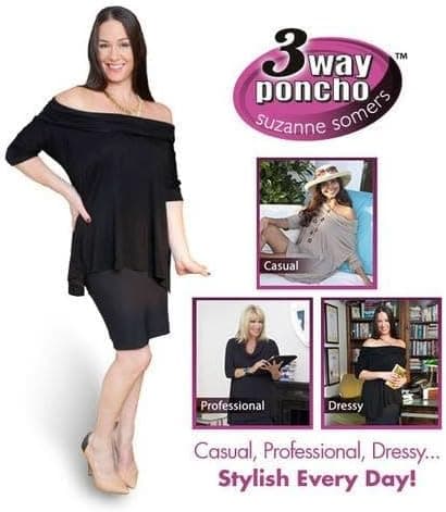 3 Way Poncho - Black