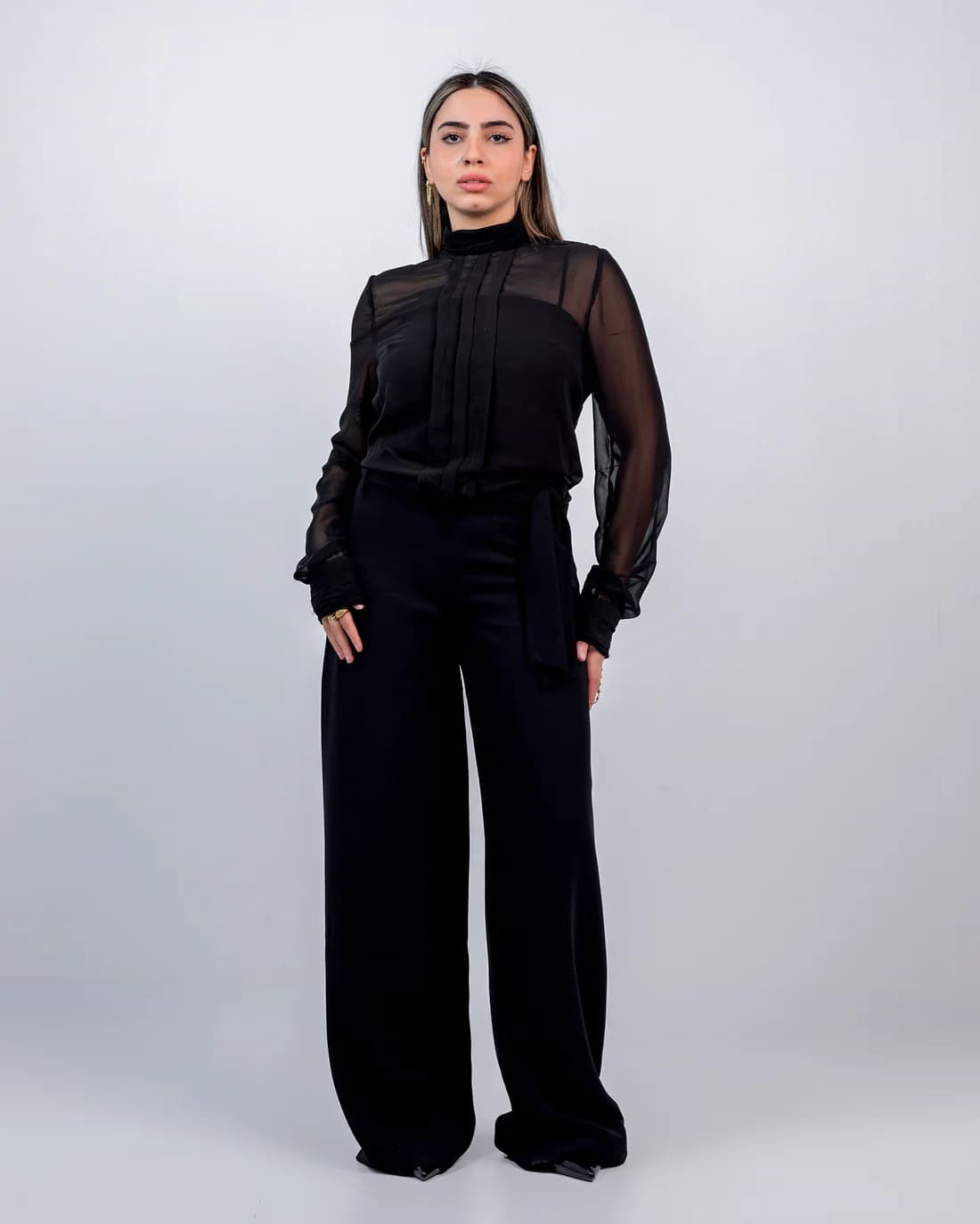 crepe Straight-leg pants