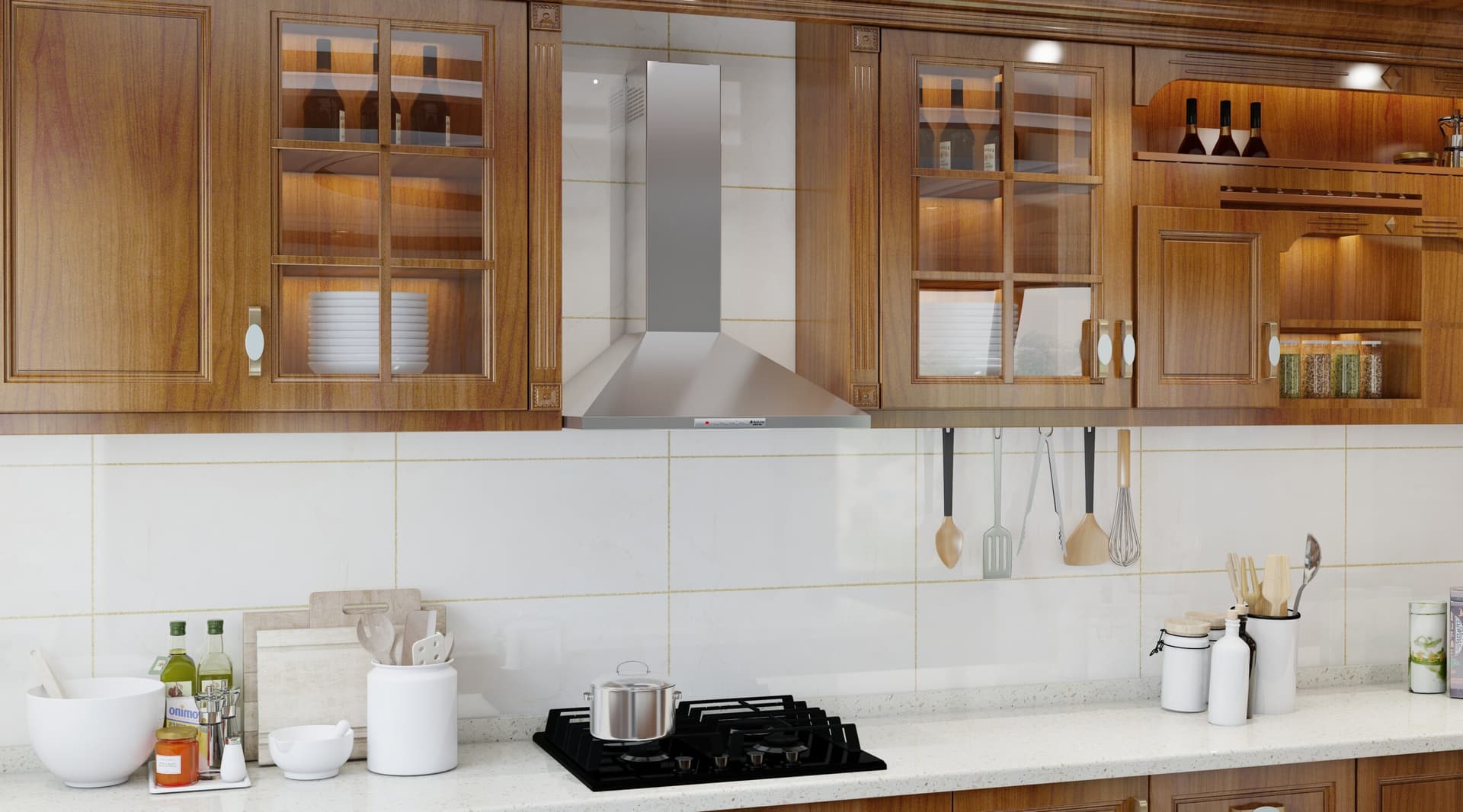 شفاط مطبخ توربولاين 60 سم Inox Air Line Plus