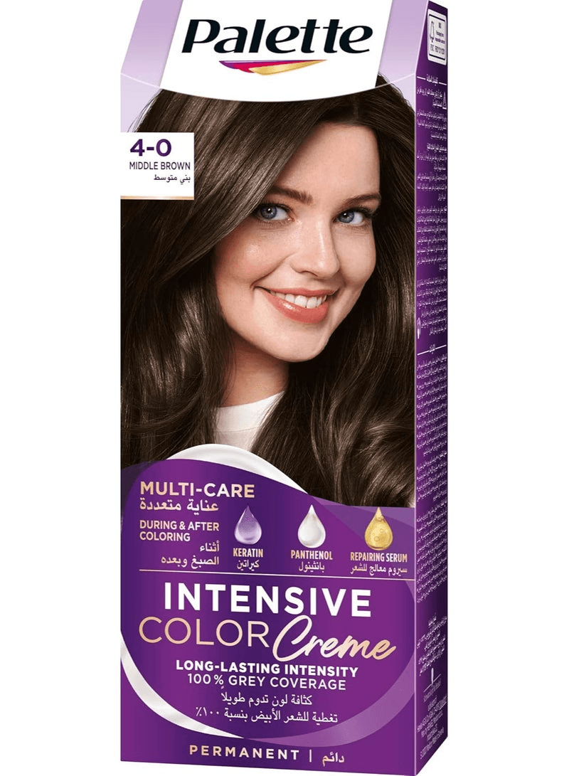 Palette Intensive Hair Color Cream 4-0 Medium Brown