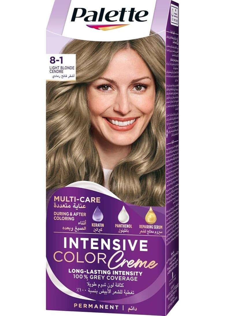 Palette Intensive Hair Color Cream 8-1 Light blonde Cendre