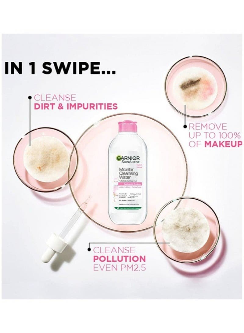 Garnier Micellar Water Face Cleanser & Daily Makeup Remover 100 ML