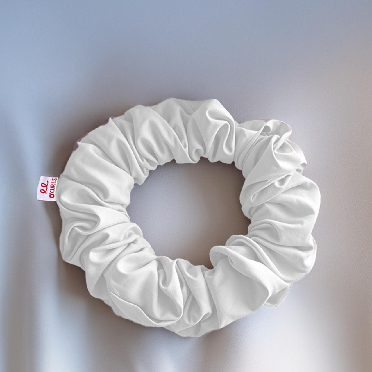 White satin scrunchie