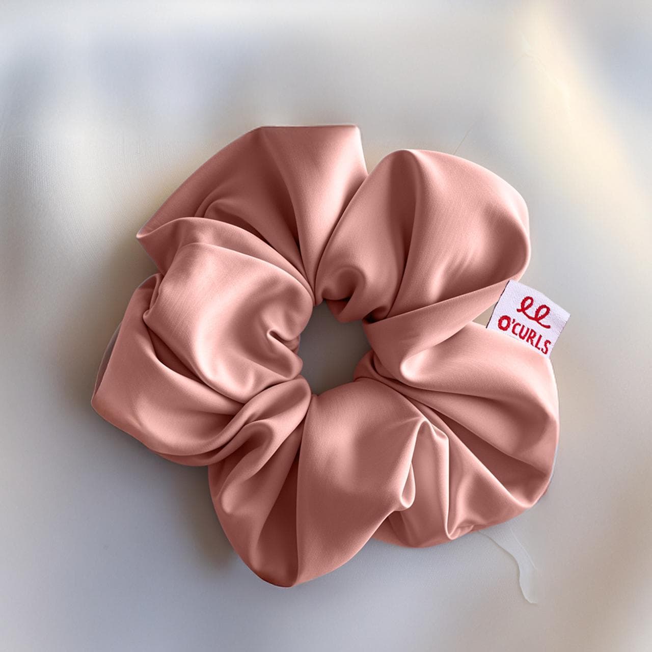 Nude Satin Scrunchie