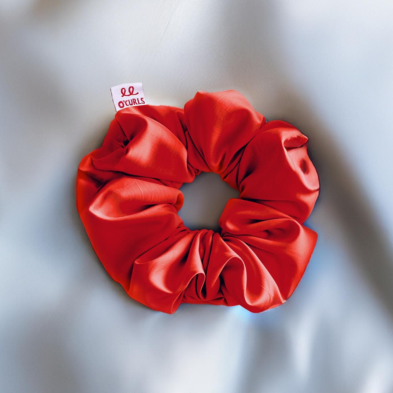 Red Satin Scrunchie