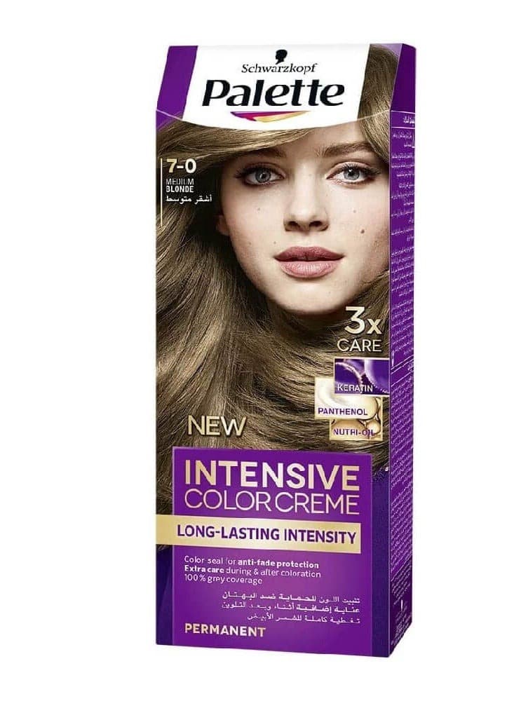 Palette Intensive Hair Color Cream 7-0 Medium Blonde