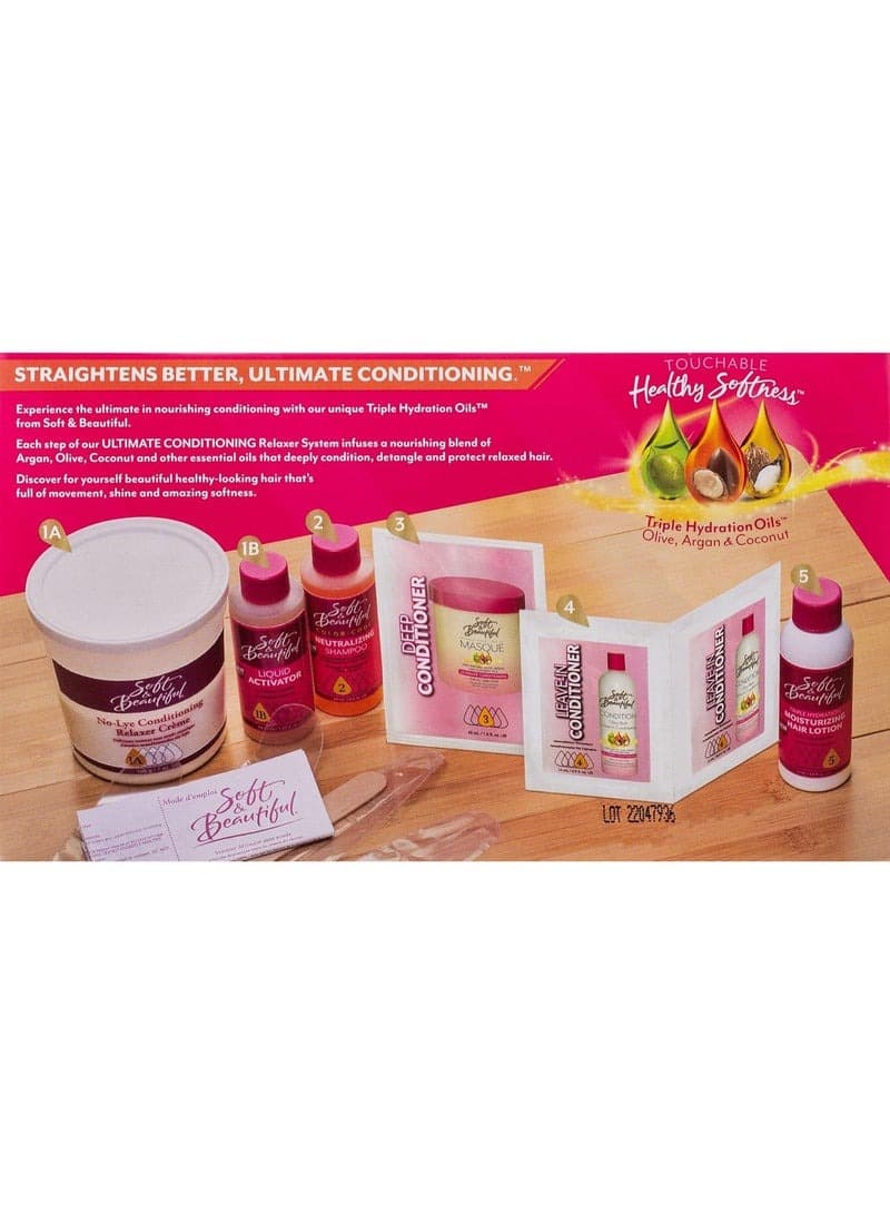 Soft & Beautiful No- Lye Ultimate Conditioner Relaxer System Super