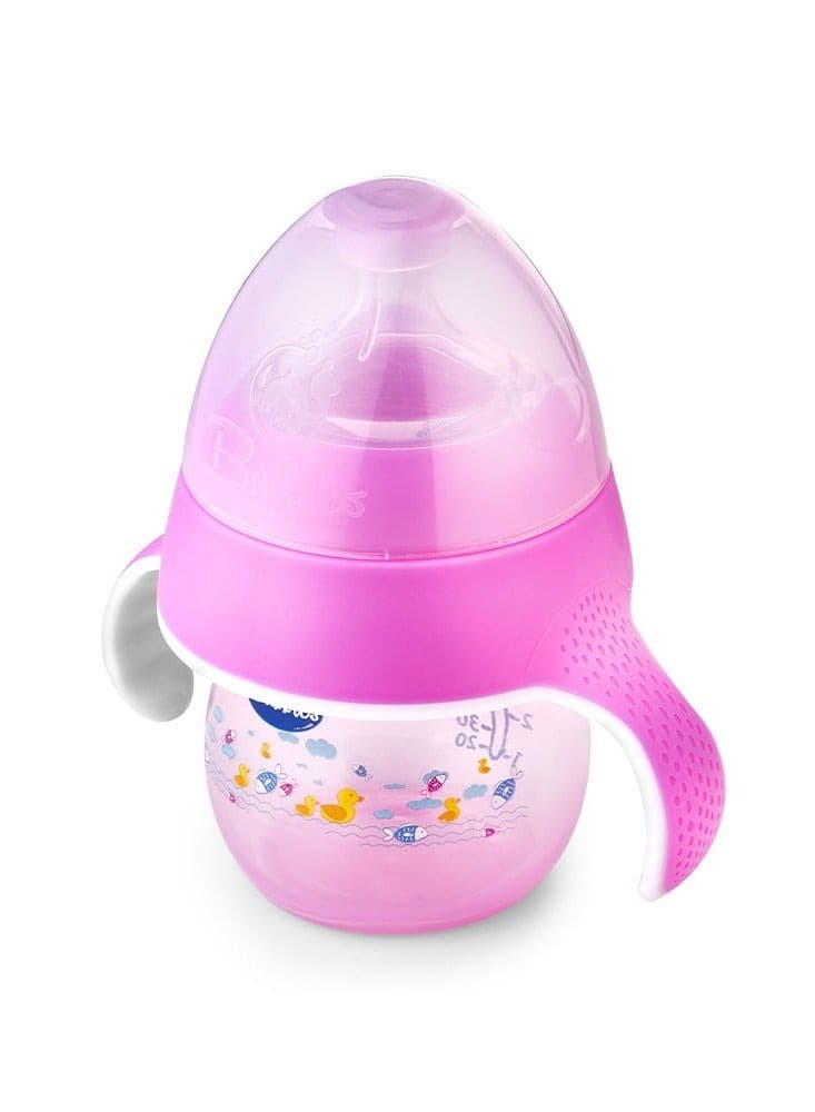 Bubbles Natural Feeding Bottle With Handle 150 ML PINK