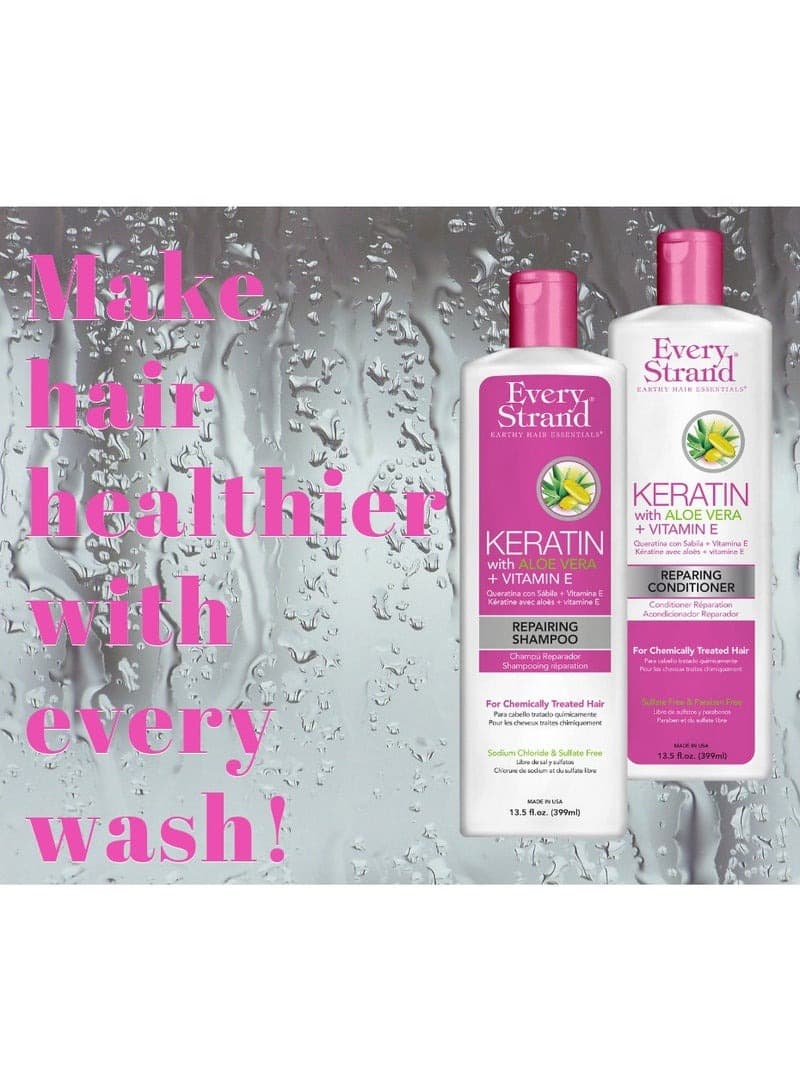 Every Strand Keratin With Aloe Vera Vitamin E Repairing Shampoo 399 ML