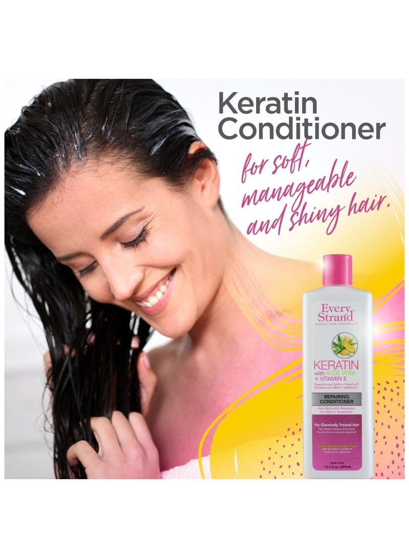 Every Strand Keratin With Aloe Vera Vitamin E Repairing Conditioner 399 ML