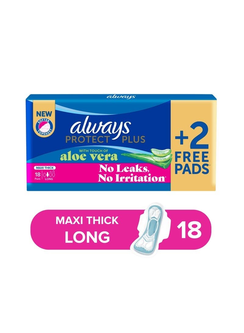 Always Extra Protection with Aloe Vera Maxi Thick Long 182 Free