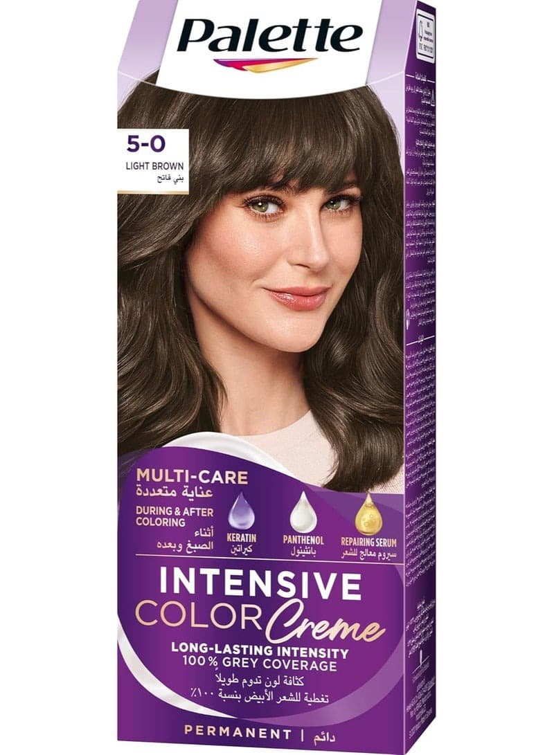 Palette Hair Dye Rich Cream Color 5-0 Light Brown