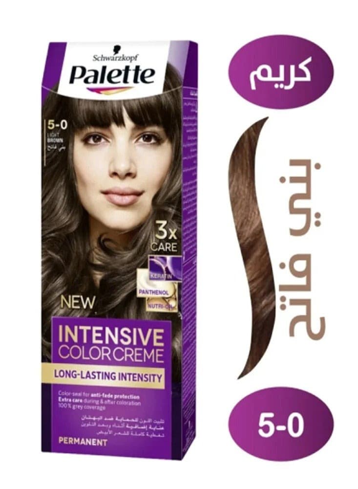 Palette Hair Dye Rich Cream Color 5-0 Light Brown