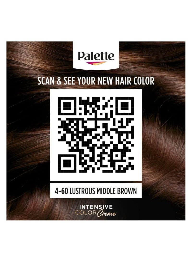 Palette Hair Dye, Rich Creamy Color 4-60 Shiny Medium Brown