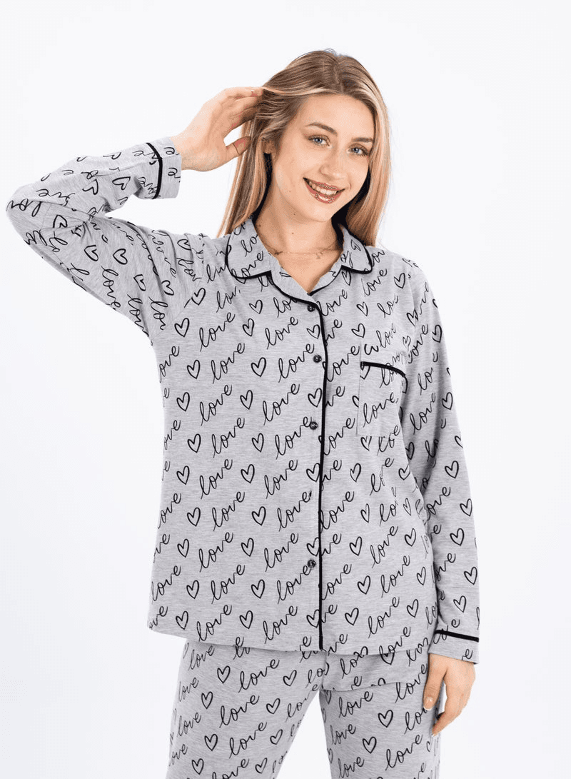 Womens Classic Pajama Set Soft Ribbed Cotton Sleepwear Two-Piece Summer Loungewe