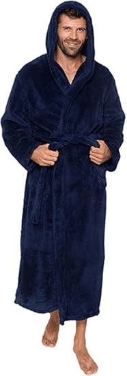 Mens Winter Warm Fur Long Robe
