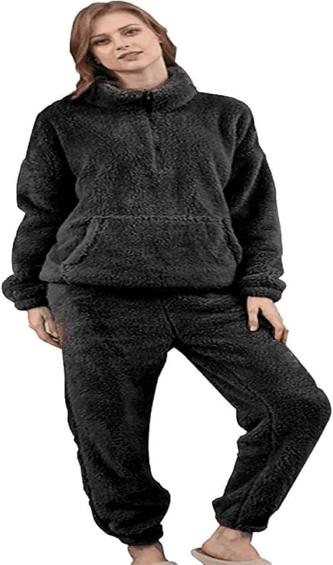 Womens Fur Pajamas Warm