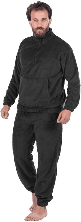 Mens Fur Pajama Black