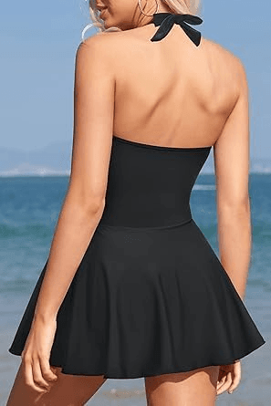 Two-piece beachwear swimsuit cover-up & shorts