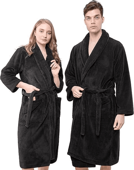 Winter fur robe for men and women