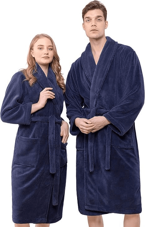 Winter fur robe for men and women