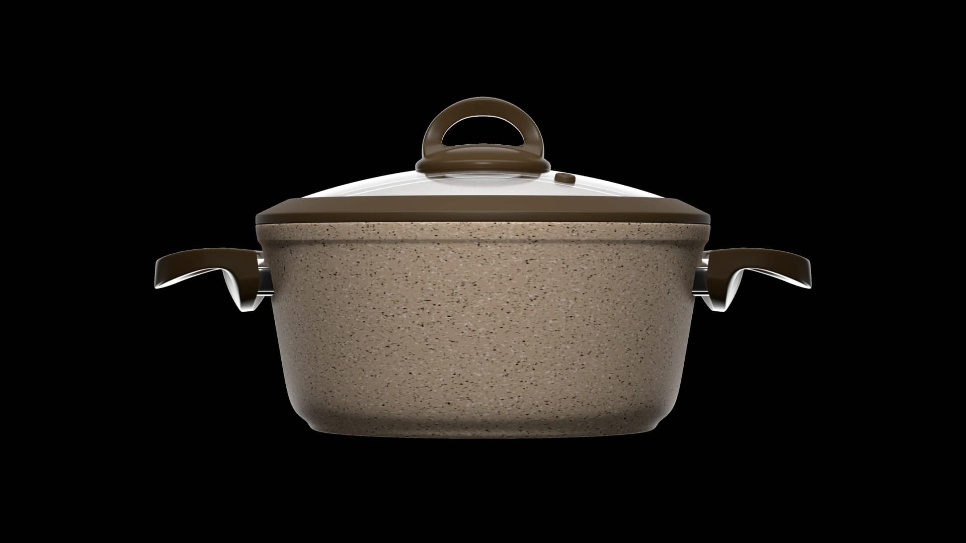 24 CM Pot Granite Camel Brown