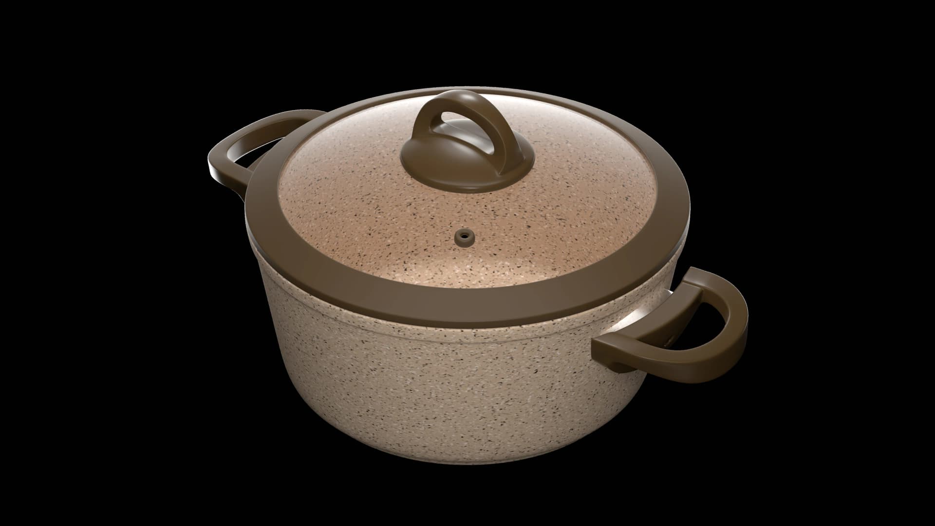24 CM Pot Granite Camel Brown