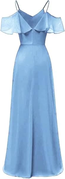 Women’s Sleeveless Backless Long Dress – Sky Blue
