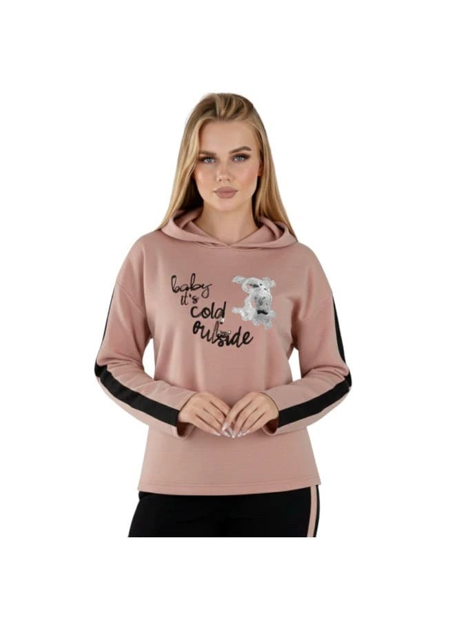 Women's 2-Piece Loungewear Set - "Baby It's Cold Outside" Hoodie & Leggings