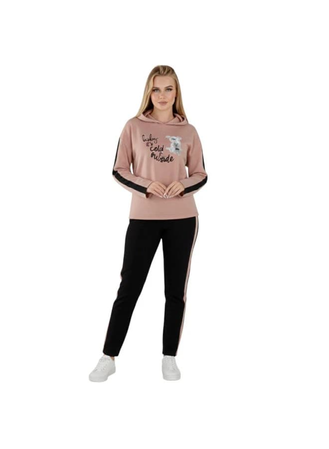 Women's 2-Piece Loungewear Set - "Baby It's Cold Outside" Hoodie & Leggings